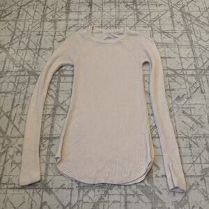 Lululemon Cabin Yogi Pullover Long Sleeve Neutral Blush/Light Pink‎ Size 6